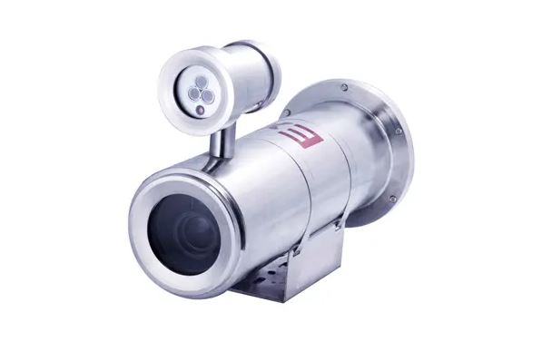 Eksplosions sikrede IP66 (-40c-+60c) kamerahus i rustfrit stål 316L, ATEX med IR og PoE
