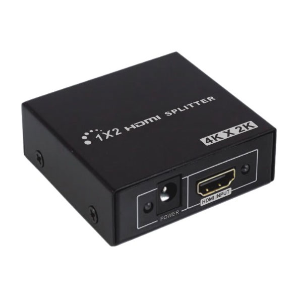 HDMI Splitter, 4K/Fuld HD. 1 HDMI in, 2 HDMI out.