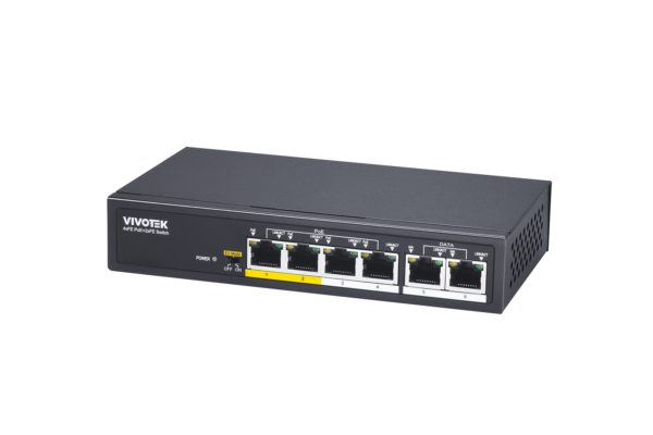 Vivotek 4 Port PoE Switch, 4x FE PoE, 2x FE, 60W.