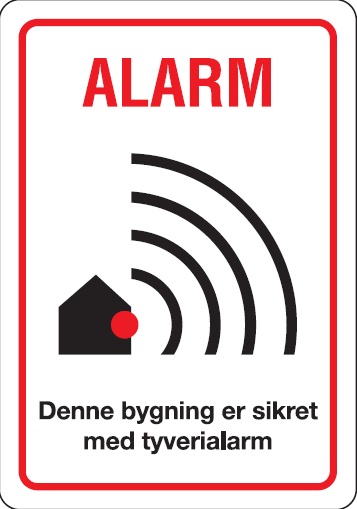 Alarm Klistermærke