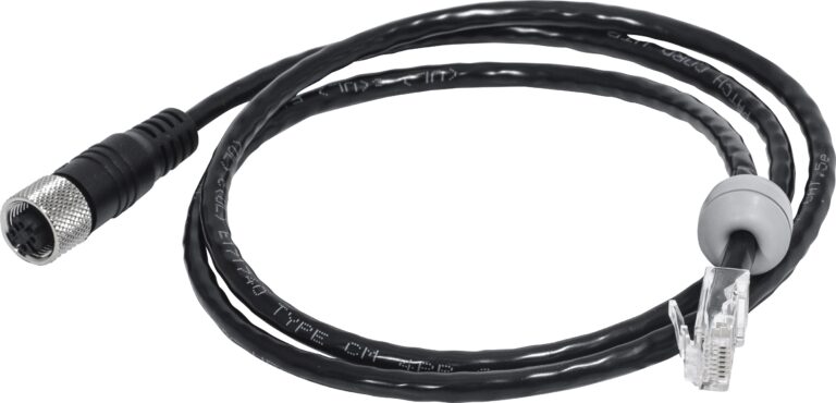 Kabel til RJ45 M12 (4-pin) vandfast Kabel (1 meter)