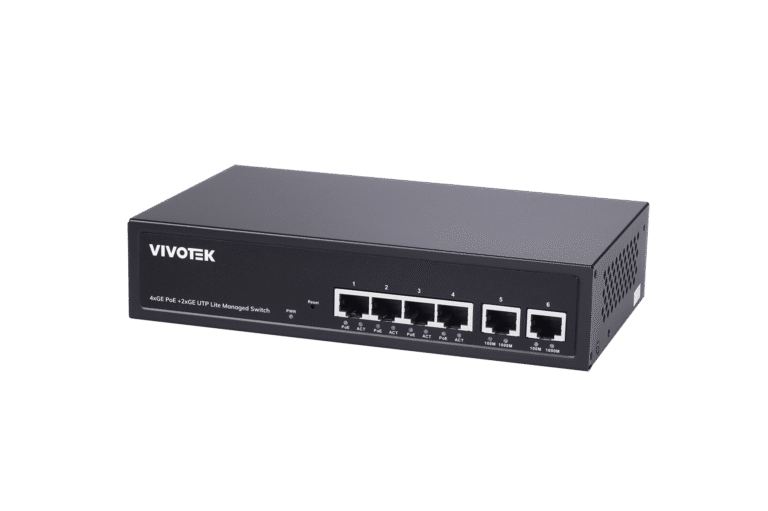 Vivotek 4 Port PoE Switch, 4x GE PoE, 2x GE, Lite Managed Switch, 60W.
