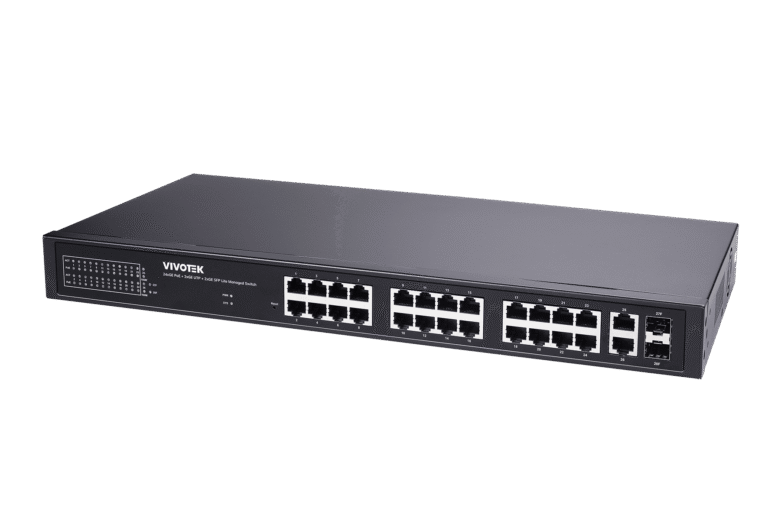 Vivotek 4xGE bt 90W PoE + 20xGE 30W PoE + 2xGE UTP + 2xGE SFP Lite Managed Switch, 380W