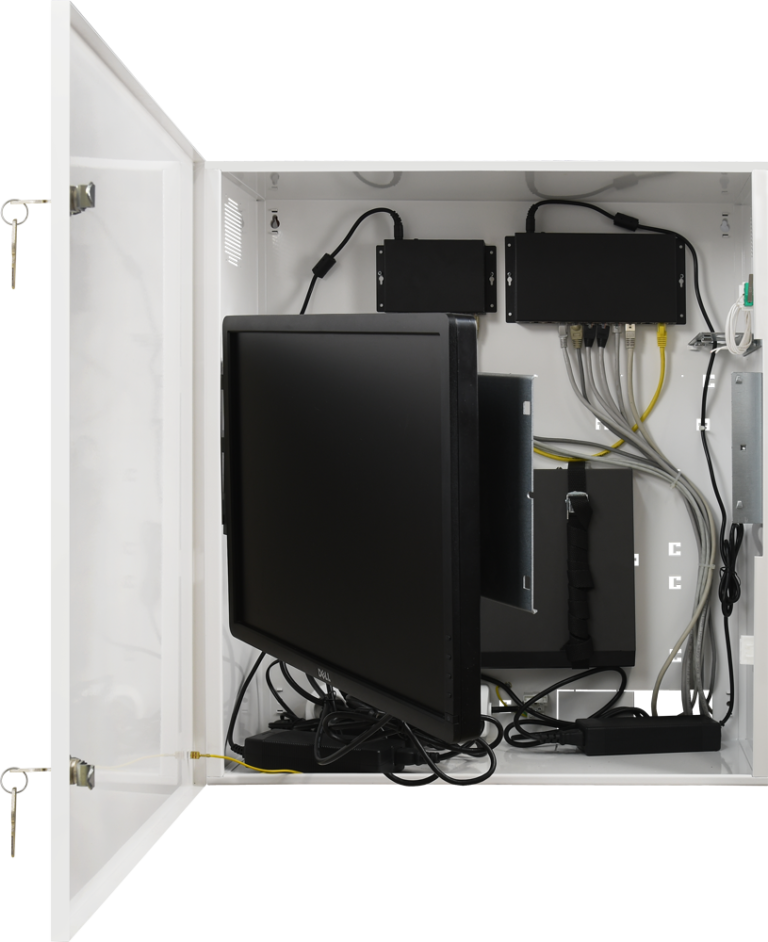 GDPR væg skab NVR/DVR for Monitor/Rack Hvid