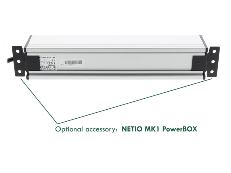 Konsol til universel montering af Netio PowerBOX 3Px+4Kx