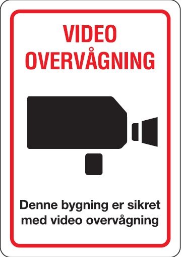 Video Overvågnings Klistermærke